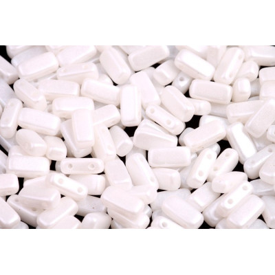 Bricks Beads 4x8 mm N. 52 PEARL SHINE WHITE