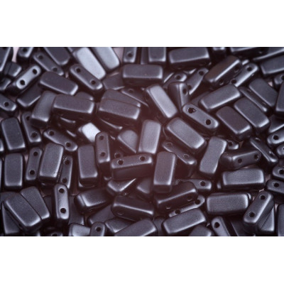 Bricks Beads 4x8 mm N. 64 PASTEL DARK GREY/HEMATITE