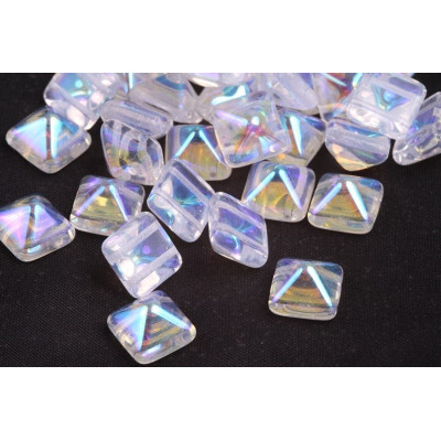 Pyramid Beads N. 2 CRYSTAL AB
