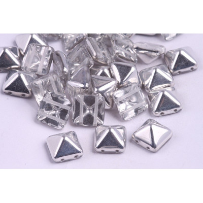 Pyramid Stud Beads 12x12mm N. 3 CRYSTAL LABRADOR
