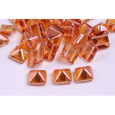 Pyramid Stud Beads 12x12mm N. 7 CRYSTAL APRICOT