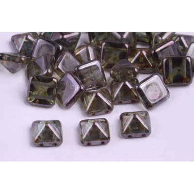 Pyramid Stud Beads 12x12mm N. 10 CYSTAL BLUE GLAZE