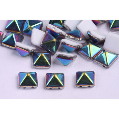 Pyramid Stud Beads 12x12mm N. 14 White