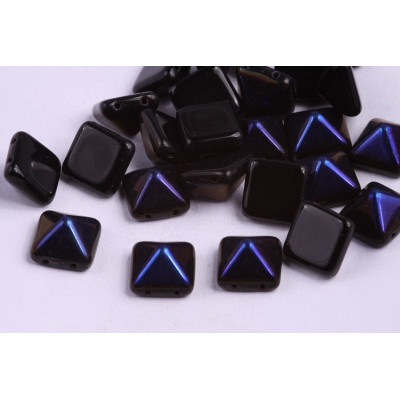 Pyramid Stud Beads 12x12mm N. 34 JET AZURO
