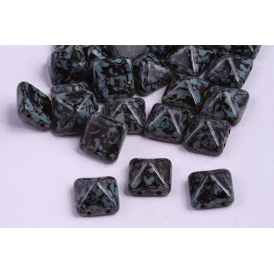 Pyramid Stud Beads 12x12mm N. 40 JET TRAVERTIN