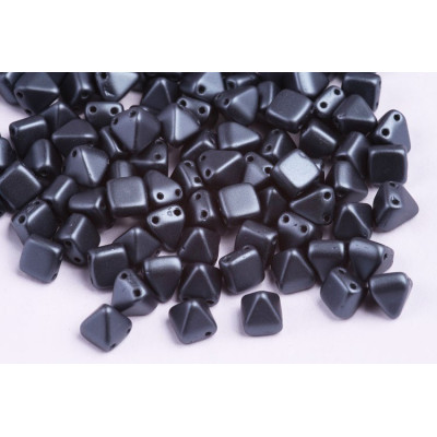 Pyramid Stud Beads 6x6mm N. 65 PASTEL DARK GREY/HEMATITE