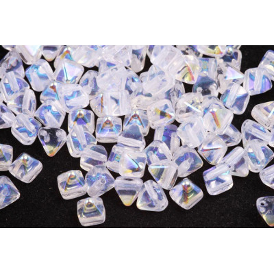 Pyramid Stud Beads 6x6mm N. 67 CRYSTAL AB