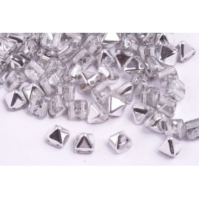 Pyramid Stud Beads 6x6mm N. 68 CRYSTAL LABRADOR