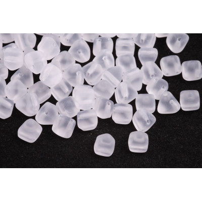 Pyramid Stud Beads 6x6mm N. 82 CRYSTAL MAT