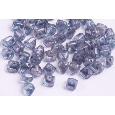 Pyramid Stud Beads 6x6mm N. 89 CRYSTAL BLUE LUSTER