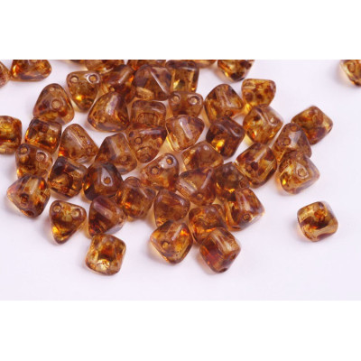 Pyramid Stud Beads 6x6mm N. 91 CRYSTAL TRAVERTINE