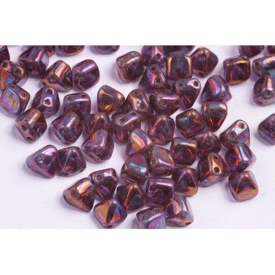 Pyramid Stud Beads 6x6mm N. 93 CRYSTAL PURPLE IRIS