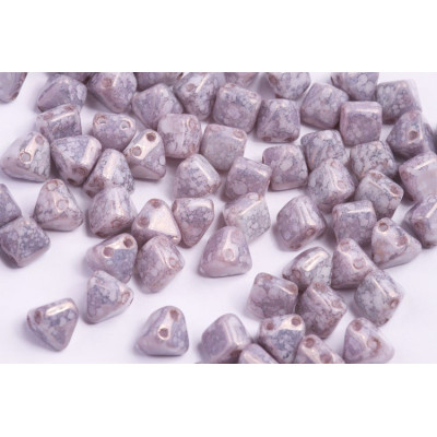 Pyramid Beads N. 104 WHITE ALABASTER TERRACOTTA COPPER