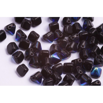 Pyramid Stud Beads 6x6mm N. 111 JET AB