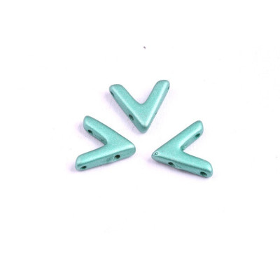 AVA® Bead N. 18 WHITE ALABASTER METALLIC TEAL