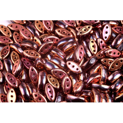 Cali Beads 3x8 mm N. 36 BLACK OPAQUE CAPRI ROSE FULL