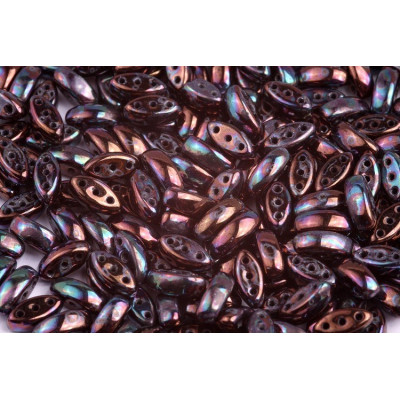 Cali Beads 3x8 mm N. 48  JET IRIS LUSTER