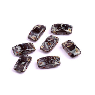 Carrier Beads 9x17mm N. 7 JET¨TRAVERTIN DARK