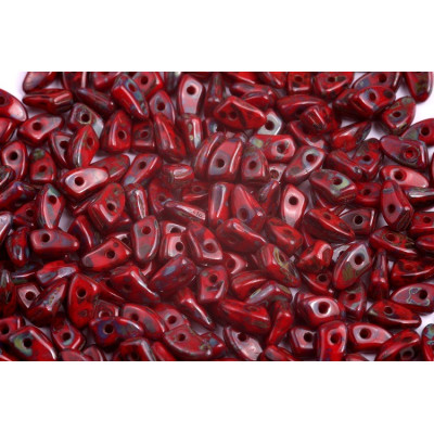Prong Beads  N. 8 RED TRAVERTIN