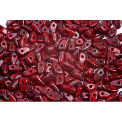 Prong Beads N. 8 RED TRAVERTIN