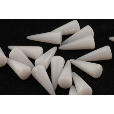 Spike Beads 7x17 mm 4 White