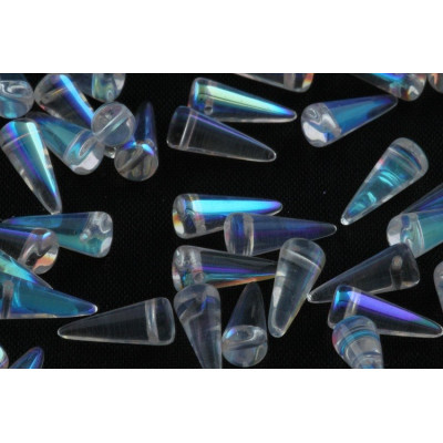Spike Beads 13x5 mm N. 12 Crystal