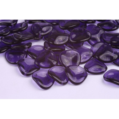 Rose Petal Beads 8x7mm Violet Glossy | Czech Glass Rutkovsky