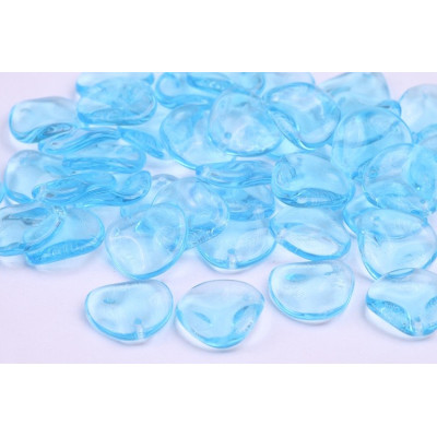 Rose Petal Beads 8x7mm Light Blue | Czech Glass Rutkovsky