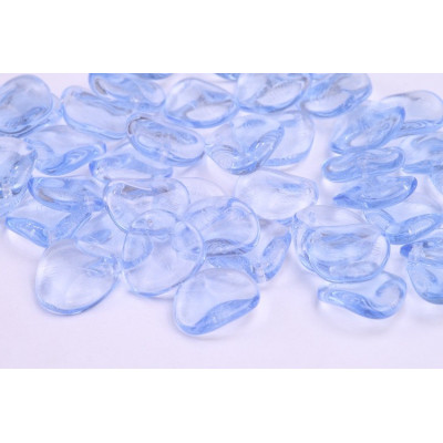 Rose Petal Beads 8x7mm Light Blue 14x13mm | Czech Glass Beads