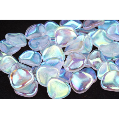 Rose Petal Beads 8x7mm Crystal AB 28701 | Rutkovsky Czech Glass