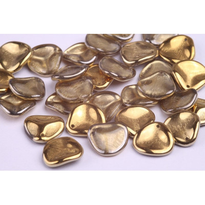 Rose Petal Beads 14x13mm Crystal Amber 00030/26441 | Czech Glass