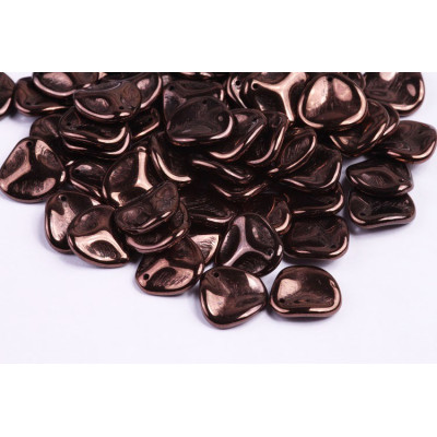 Rose Petal Beads 8x7mm Vega on Jet 23980/15726 | Rutkovsky