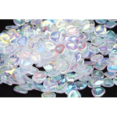 Rose Petal Beads 8x7mm Crystal AB 00030/28701 | Rutkovsky Glass