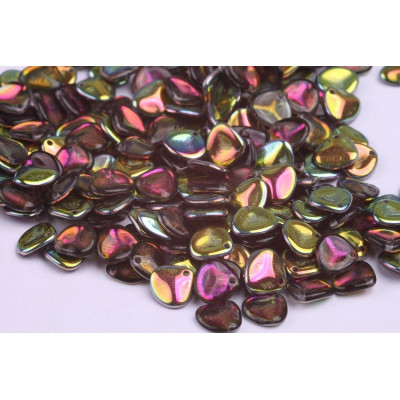 Rose Petal Beads 8x7mm Pink Iridescent 00030/28137 | Glass Beads