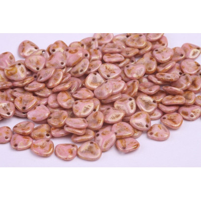 Rose Petal Beads 8x7mm Pink Alabaster 02020/65491 | Rutkovsky