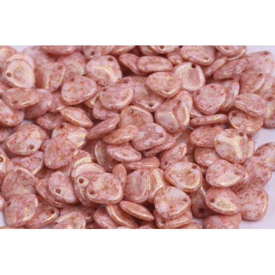 Rose Petal Beads 8x7mm White Terracotta 02020/15495 | Rutkovsky