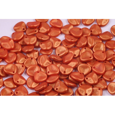 Rose Petal Beads 8x7mm Gold Shine Orange 02010/24102 | Rutkovsky