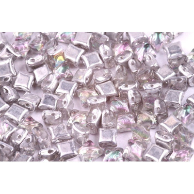 WIBEDUO 8x8 mm N. 14 CRYSTAL METALLIC MIX