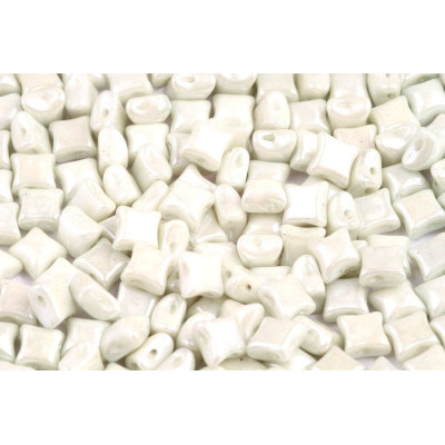 WIBEDUO 8x8 mm N. 27 CHALK LIGHT GREEN LUSTER