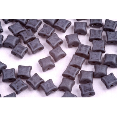 WIBEDUO 8x8 mm N. 44 JET HEMATITE MAT