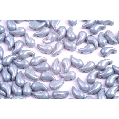 Zoliduo Left 5x8mm N. 34 WHITE ALABASTER BLUE LUSTER