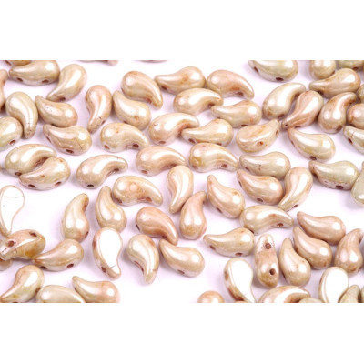 Zoliduo Left 5x8mm N. 35 WHITE ALABASTER PICASSO GREEN