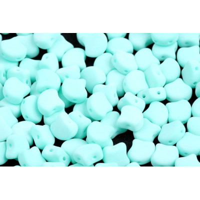 Matubo Ginko Beads Bondeli Mat Turquoise 7.5mm - Czech Glass