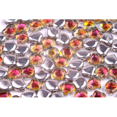 Matubo Ginko 2-Hole Beads 7.5mm - Backlit Tequila Czech Glass