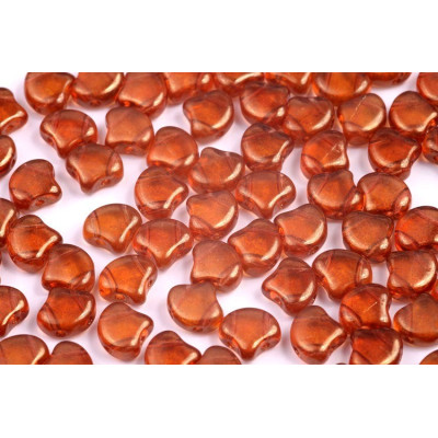 Matubo Ginko Beads 7.5mm Topaz Violet Luster - Czech Glass