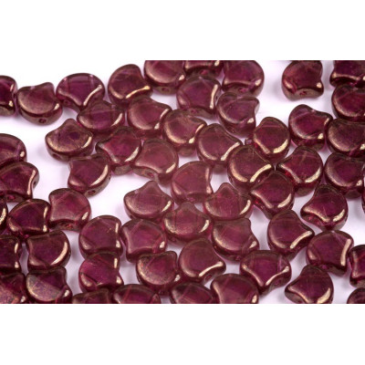 Matubo Ginko 7.5mm Amethyst Violet Luster Two-Hole Beads