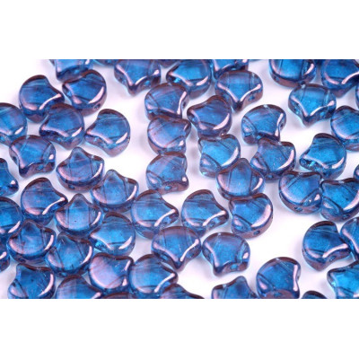Matubo Ginko 7.5mm 2-Hole Beads - Vega on Aquamarine