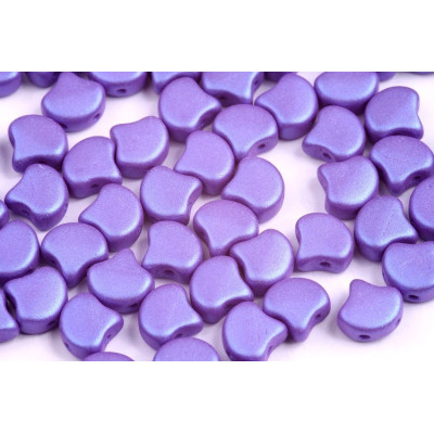 Matubo Ginko Beads 7.5mm Powder Violet - 2-Hole Czech Glass