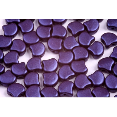 Matubo Ginko Beads 7.5mm Violet - 2-Hole Czech Glass Beads