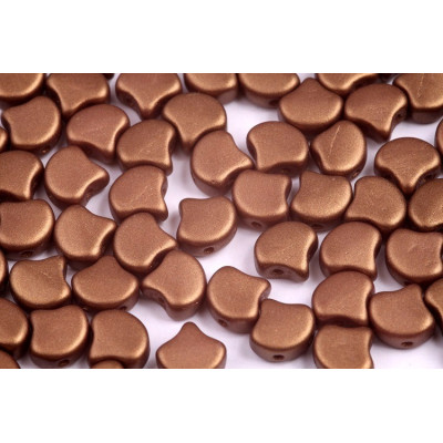 Matubo Ginko Beads 7.5mm Honey Luster - 2-Hole Czech Glass